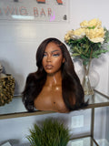 SIDE PART 6x6 (BRAND NEW CLOSURE) CINNAMON BROWN