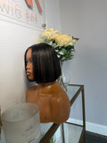 MIDDLE PART BOB (peak a boo blonde on left side only)