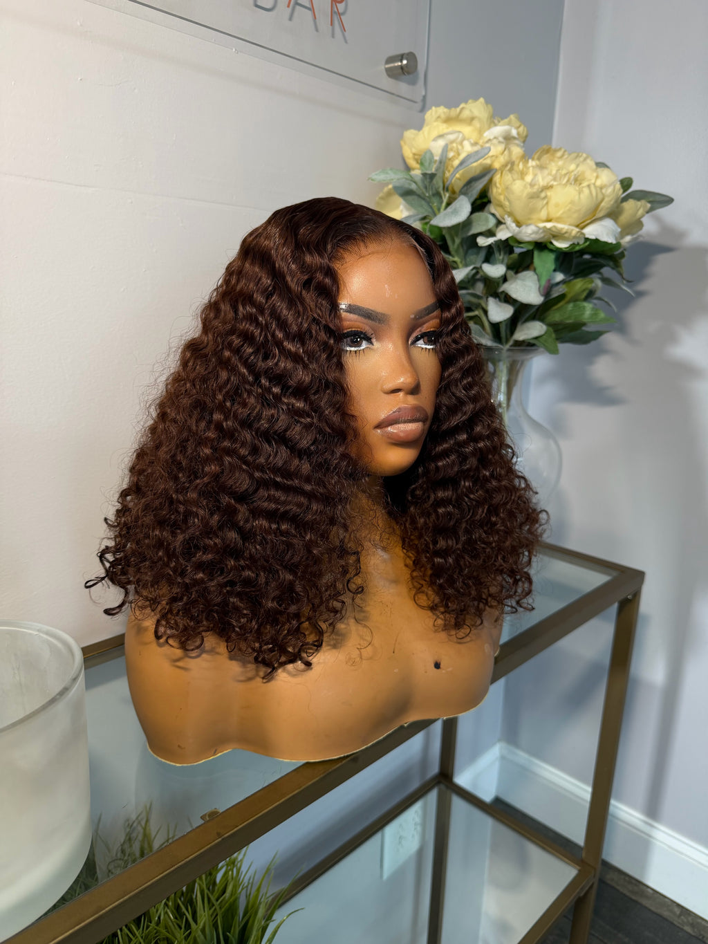 MIDDLE PART CURLY 5x5 (CINNAMON BROWN)