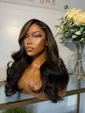 CARAMEL HIGHLIGHTS SIDE PART (LEFT) BRAND NEW LACE